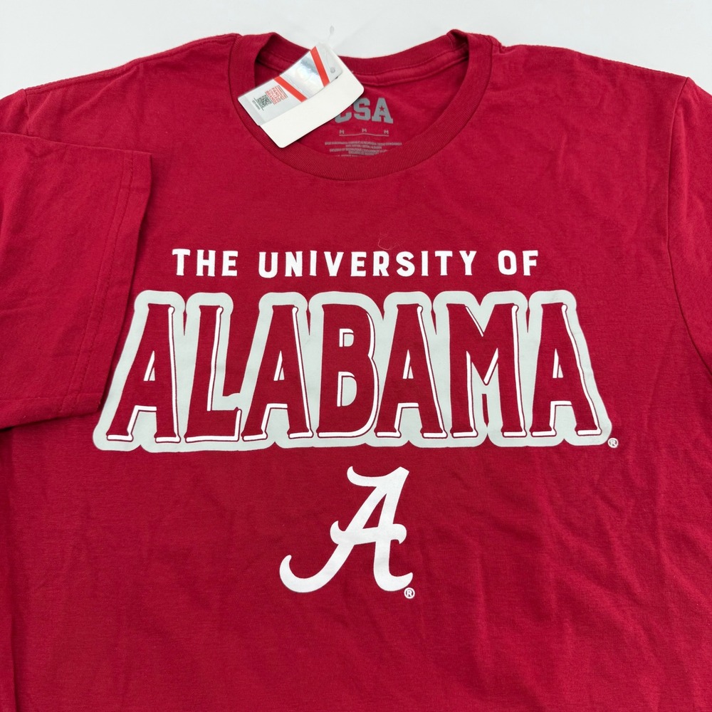 CSA University of Alabama Crimson Tide T-Shirt Red Graphic Tee Mens Medium NWT